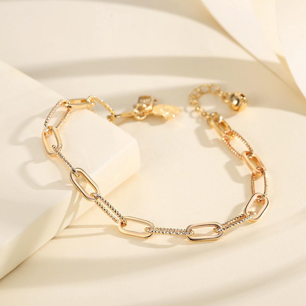 Terbaru Y750 Barang spotGelang Rantai Sederhana Warna Emas Wanita Fashion Aksesoris Murah Bangle