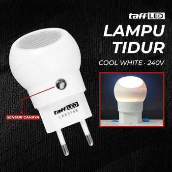 TaffLED Lampu Tidur LED EU Plug Sensor Cool White 240V