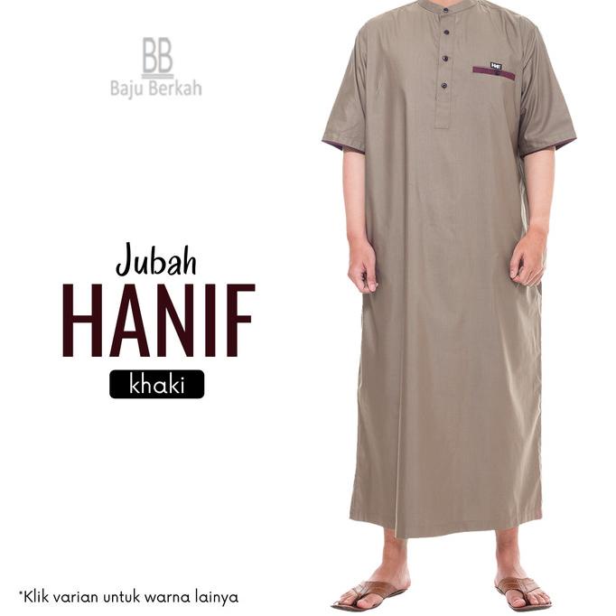 Baju Berkah - Jubah Hanif/Jubah Gamis Pria/Jubah Pria Lengan Pendek