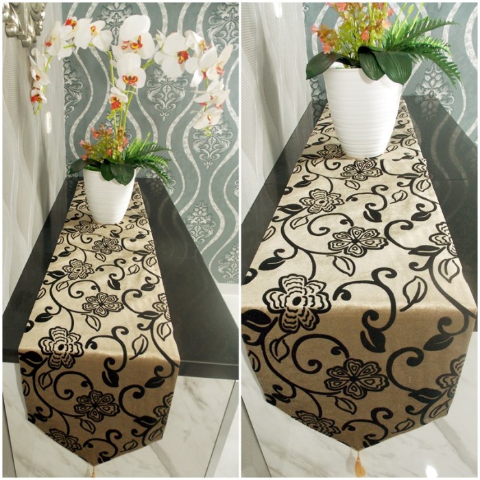 Taplak Meja Makan / Taplak Meja Panjang Minimalis Modern Mocca 1