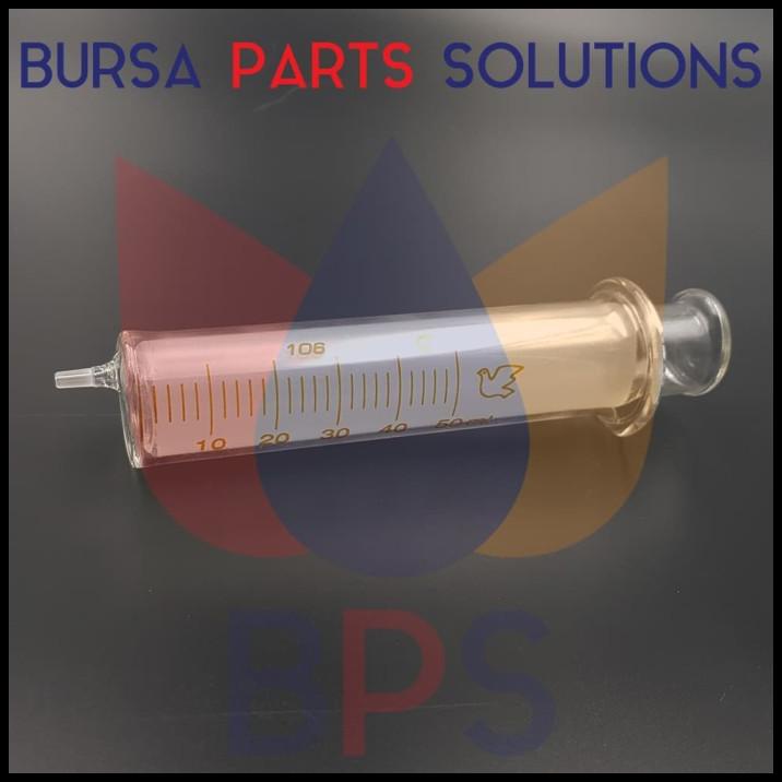 Spuit / Suntikan / Syringe Glass / Kaca / Beling for Solvent 50 ml