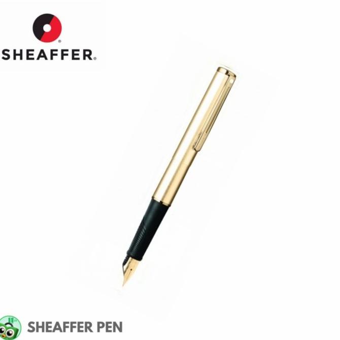 

Sheaffer Agio Compact Brushed 22K Gold Plate, 22K Gold Fountain Pen ---NEW READY---