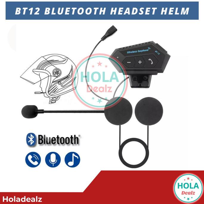 BT12 HEADSET BLUETOOTH HELM BT12 WIRELESS ALTERNATIF INTERCOM ORIGINAL