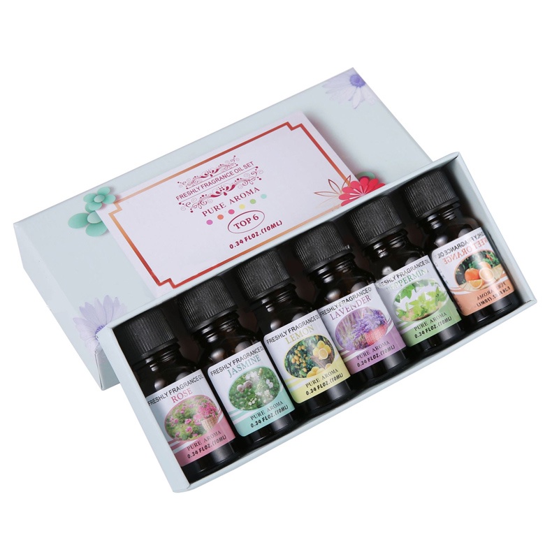 Holiven 10ML x 6 Botol Murni Alami Aroma Terapi Aromatherapy Essential oil Diffuser Aroma Pengharum