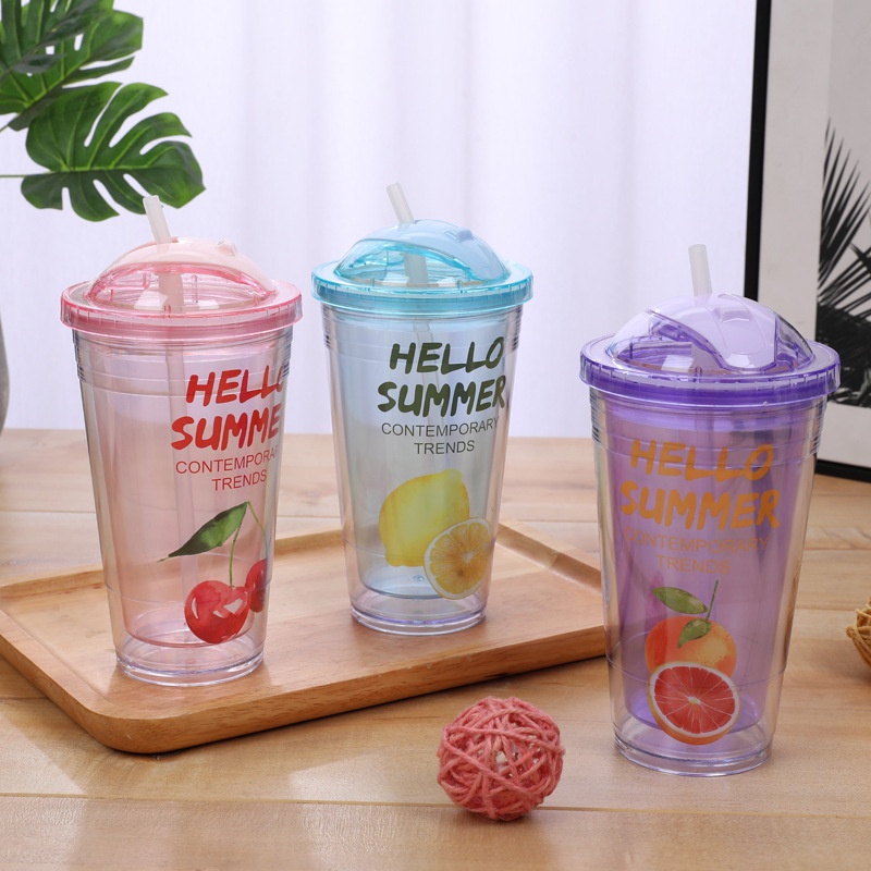 Holiven Tumbler Transparan Girlwill BPA Free / Tumbler Lucu