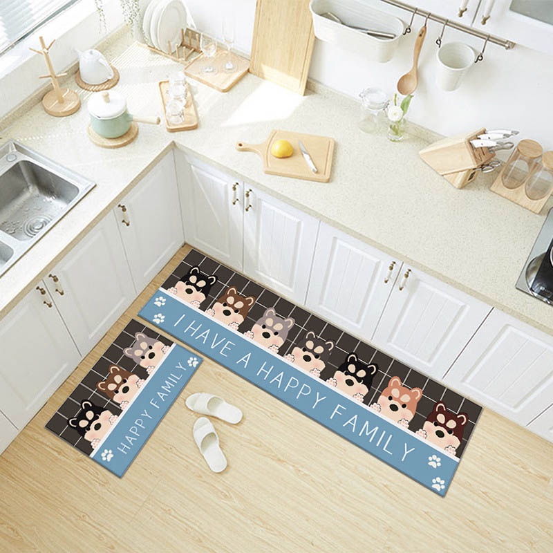 Holiven Keset Beludru Panjang Dapur dan Kamar Mandi Set Isi 2