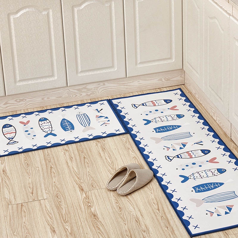 Holiven Keset Beludru Panjang Dapur dan Kamar Mandi Set Isi 2