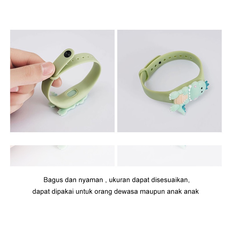 Holiven Gelang / Jam Tangan Gesper Pengusir Nyamuk Anak-anak Bentuk Kartun Lucu