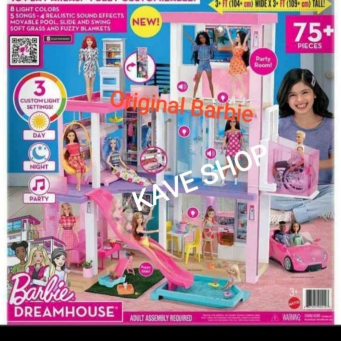 Rumah Boneka Barbie Dreamhouse 3 lantai - Original BARBIE MATTEL - NEW