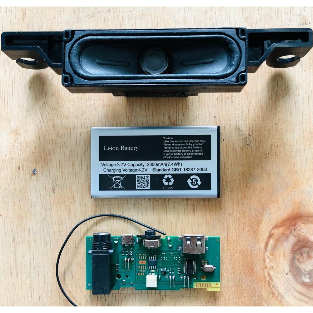 7.7 Diy Kit Modul Mp3 Bluetooth / Set Module Mp3 Bluetooth Modul+Speaker+ No.