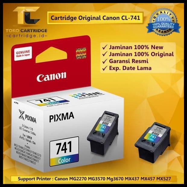 Cartridge Tinta Canon CL741 CL 741 CL-741 ORIGINAL MX397 MX437 MX377