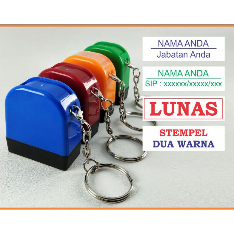 

8.8 STOK READY Stempel Nama Gantungan Kunci Desain Nama Dokter Lunas Bidan dll