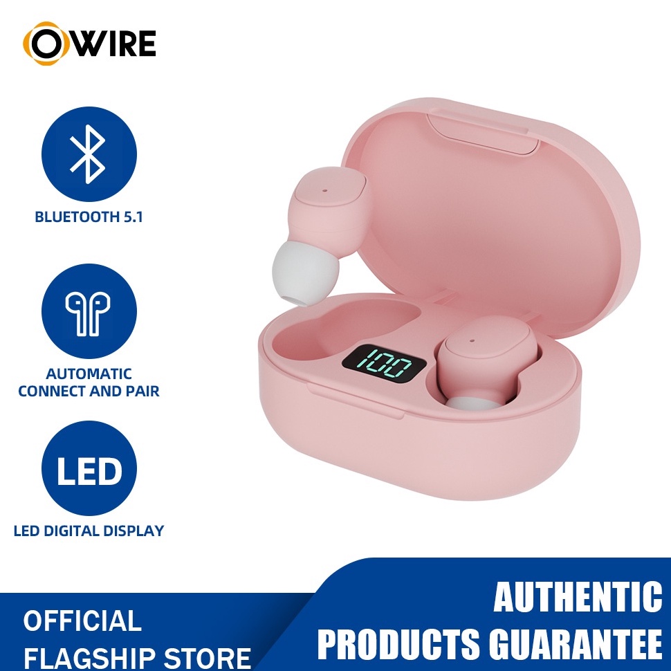 REKOMENDASI OWIRE TWS Earbuds E6S Wireless Bluetooth Headset Wireless Bluetooth V5.1 HIFI Earphones 