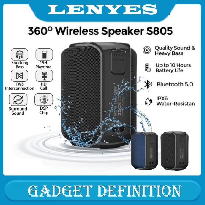 Speaker Bluetooth Lenyes S805 Waterproof Tws