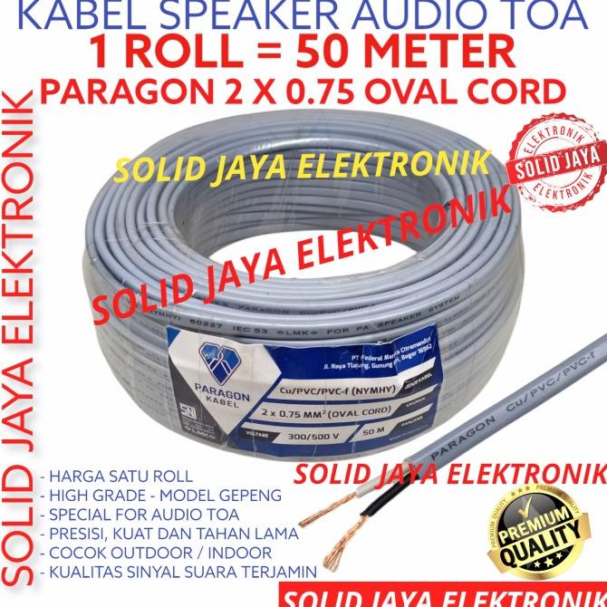 Kabel Speaker Toa 2X0.75 Nymhy Corong Paragon Spesialist Oval Gepeng