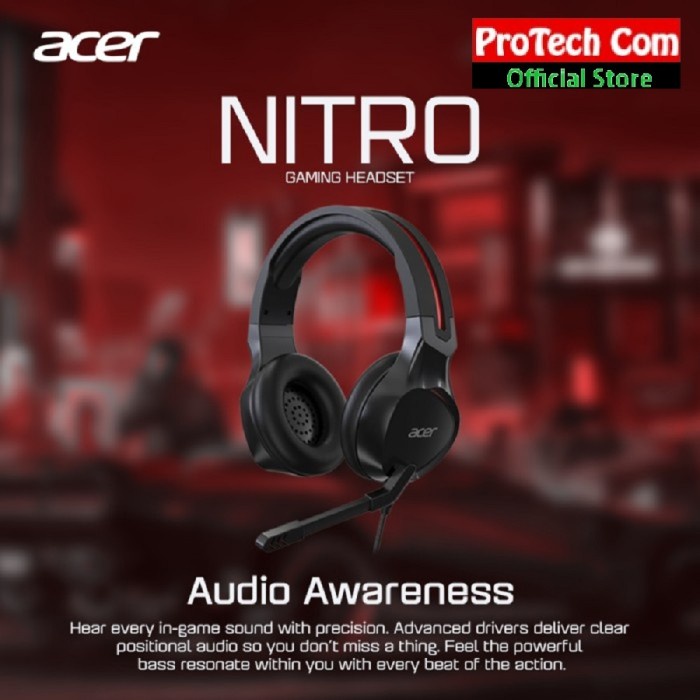 HEADSET GAMING ACER NITRO AHW820 - HEADSET GAMING ACER NITRO AHW820