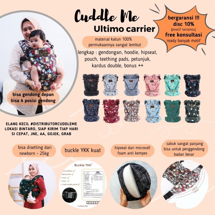 Terlaris Gendongan Carrier (Ultimo Carrier Cuddle Me Pacman In Black)