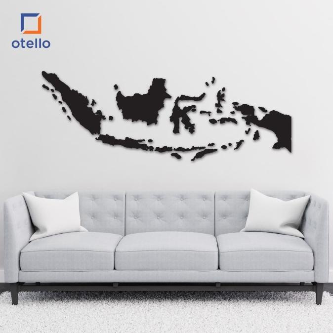 Peta Indonesia | Wall Sticker Akrilik Timbul | Dekorasi Hiasan Dinding