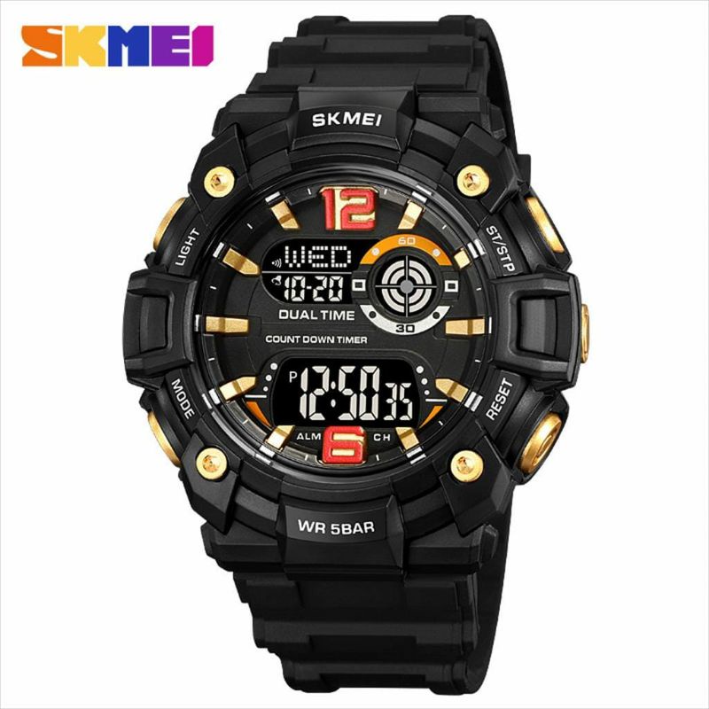 PROMO! JAM TANGAN SKMEI 2018 ORIGINAL DUALTIME PRIA TERLARIS TAHAN AIR BISA COD