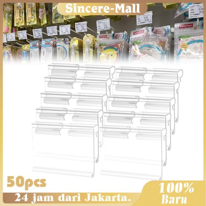 

Penjolo 50 Pcs Label Display Harga Tag Harga Price Tag Holder Label Harga Mika