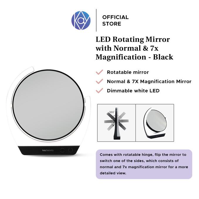 Kay Beauty LED Rotating Mirror with Normal & 7x Magnification