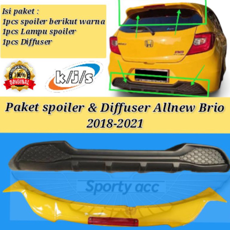 TERPERCAYA Spoiler dan Diffuser allnew Brio 2018 -2022