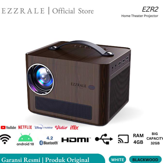Big Sale Ezzrale Ezr2 Smart Android Projector 1080P 350 Ansi Wifi Original