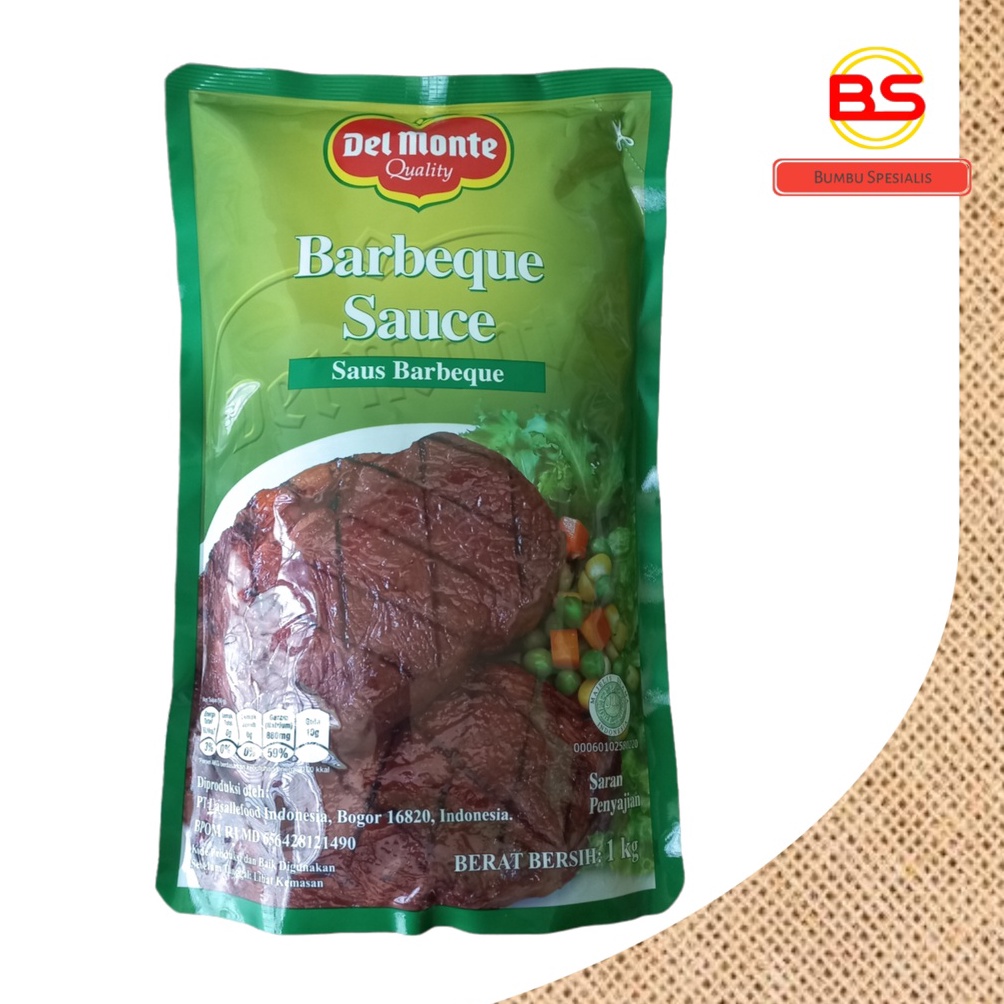 

Miliki.. Delmonte Barbeque Sauce / Del Monte BBQ Saus Pouch / BBQ 1000 gr / 1kg H00