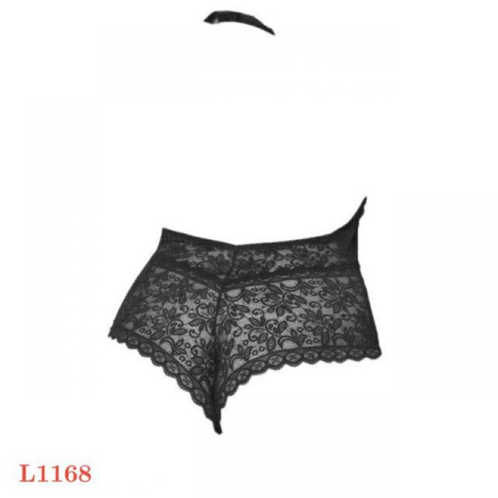 L1166 L1168 - Lingerie Plus Size Big Jumbo Teddy Halterneck Transparan Terbaru