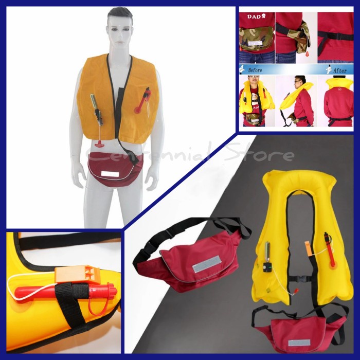 pelampung life jacket otomatis co2 tas pinggang