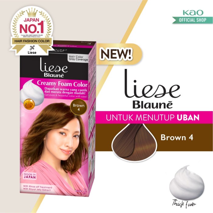 Terlaris Liese Blaune Bubble Hair Color Foam (Untuk Rambut Uban) - 100% Ori