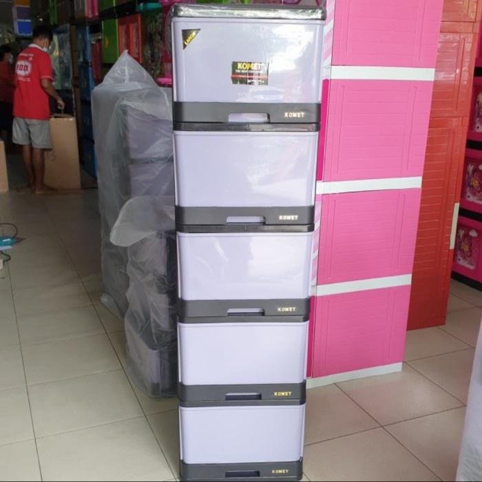 Lemari Plastik Laci Plastik Komet Susun 5 M -Sherlyashope