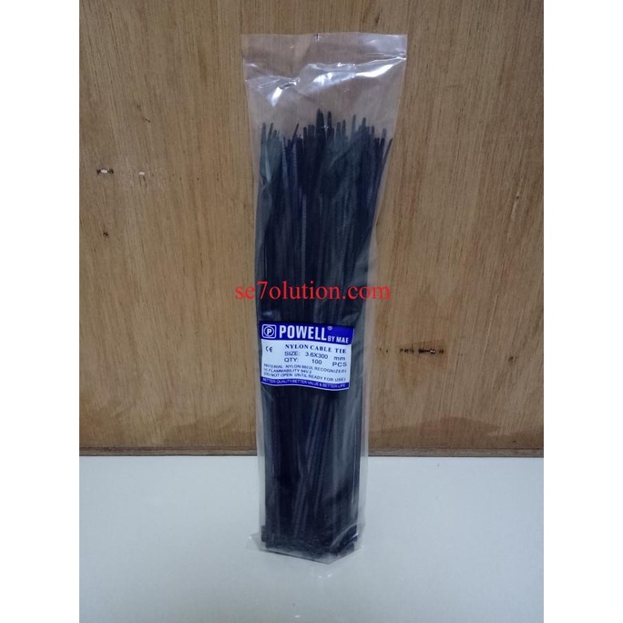 

~@~@~@~@] Powell Kabel Ties 3.6x300mm Hitam (Black)