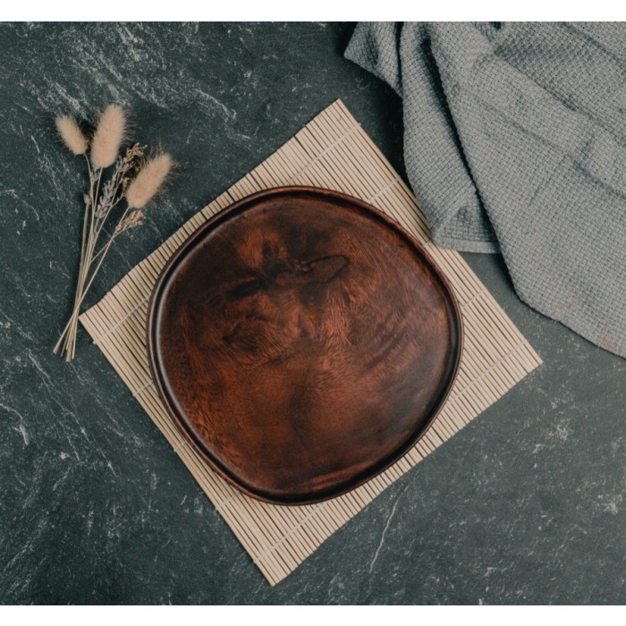

Dorado Black Walnut Wooden Platter Square / Piring Wadah Kayu 20x20cm