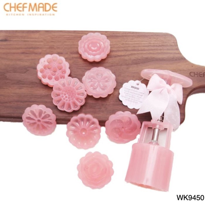 

Chefmade WK9450 - 50gr Moon Cake Mould / Cetakan Kue Bulan 8 Motif (2)