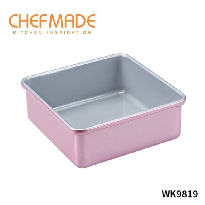 

Chefmade Pink 8inch Non-Stick Square Cake Pan - WK9819