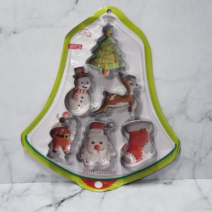 

Cetakan Kue Kering Natal / Christmas / Cookies Cutter 6in1 - Medium
