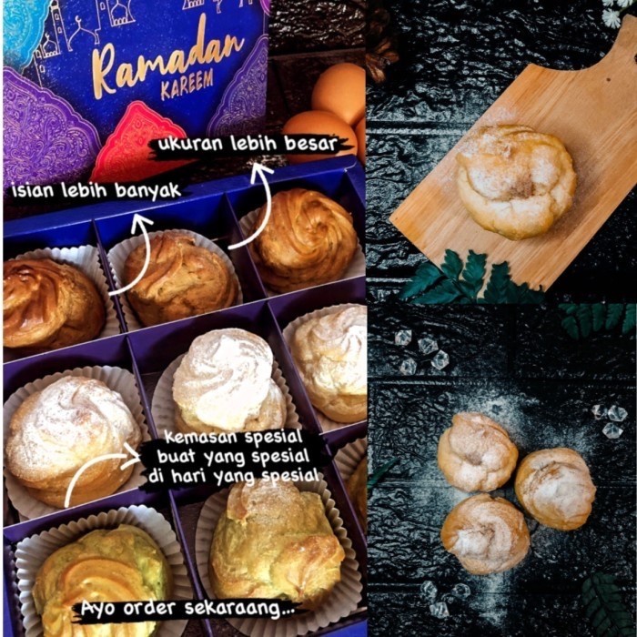 

Kue SOES ready to eat 9pcs/set (original, chocolate, greentea)