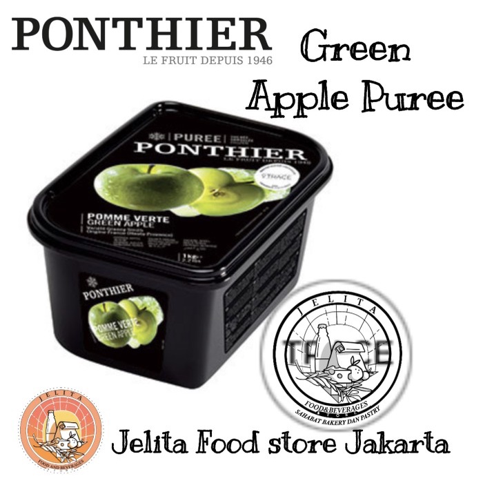 

Ponthier Green Apple Puree Frozen 1kg - buah beku