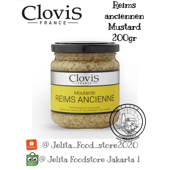 

Clovis Whole Grain Reims A lancienne mustard 200gr France