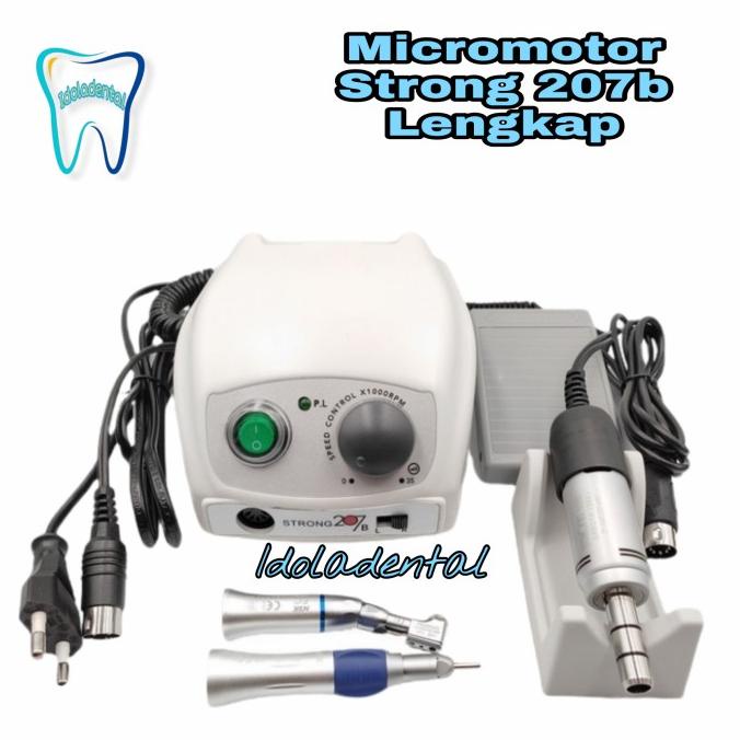 Micromotor Micromotor Dental Strong Saeshin 207B Lengkap-Contra