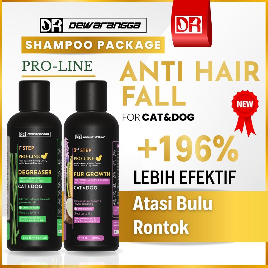 6.6 Paket Shampo Anti Rontok Kucing dan Anjing Dewarangga PRO-DEGREASER + FUR GROWTH. Shampo Kucing.
