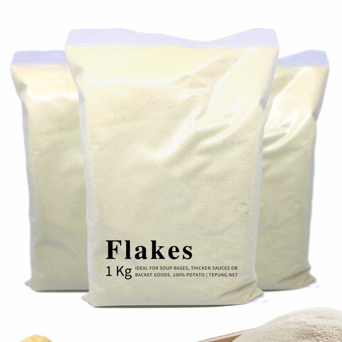 

Top Produk.. Potato Flakes Emsland / Tepung Kentang / Kentang Bubuk Instan / Mashed Potatoes / Potato Powder / Potato Flour impor Jerman 1Kg 85