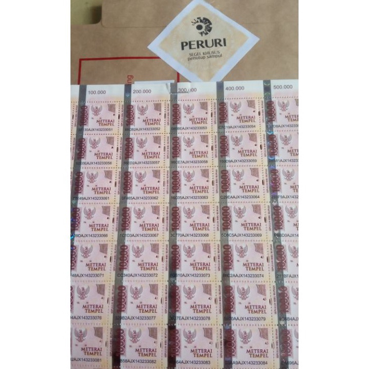 

jq✺Stock Banyak meterai 10000 M48