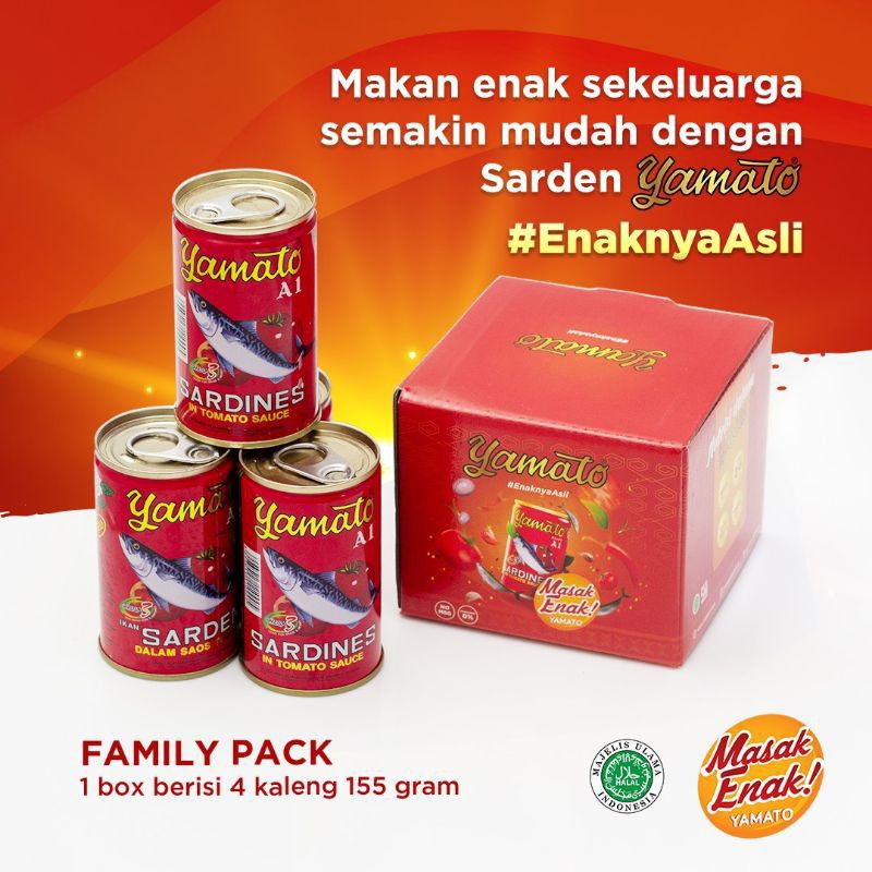 

Yamato Family Pack 155gr Isi box 4 Kaleng