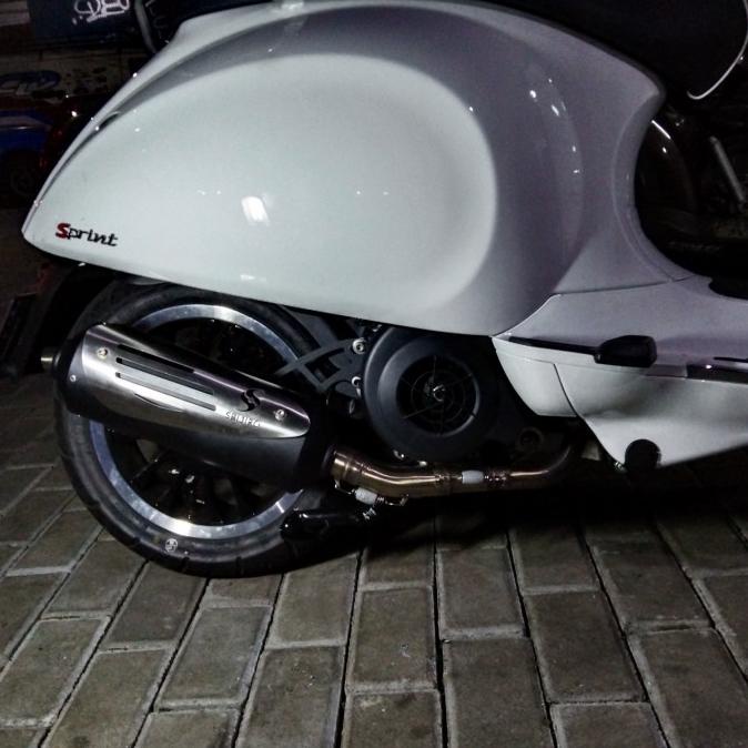 Knalpot Standar Racing Vespa Matic 150 Shijiro Racing Original