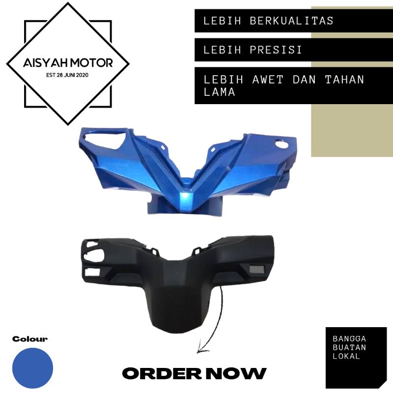 Batok Depan Belakang Honda Beat FI Esp Eco Warna Biru Tahun 2017-2019