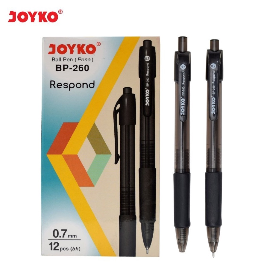 

Terkini Ball Pen Pulpen Pena Joyko BP-260 Respond 0.7 mm 1 BOX / 12 Pcs VCJ