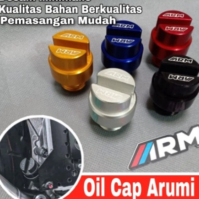 -EHY arumi tutup oli universal vario mio beat pcx aer nmax tutup oli arm - Hitam, ARM Bm k Premium ¿
