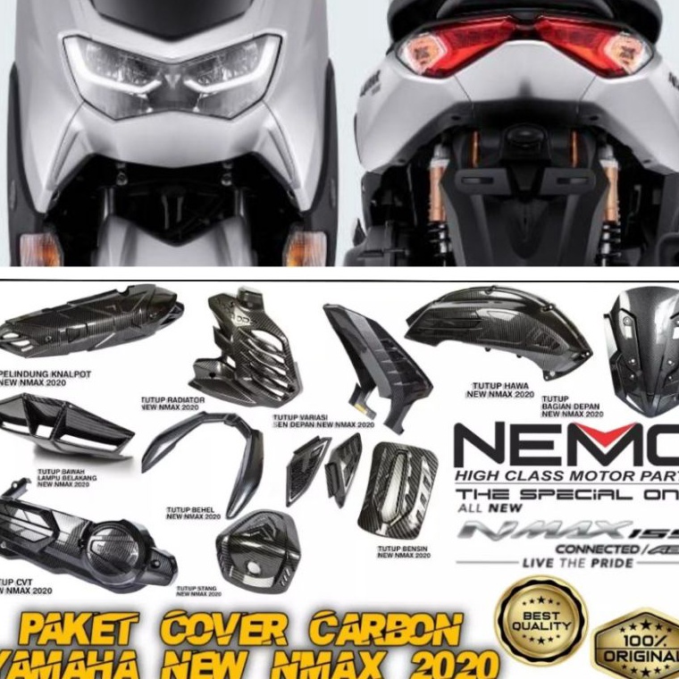 Terbaik aksesoris Cover carbon new nmax 2020 2021 2022 2023